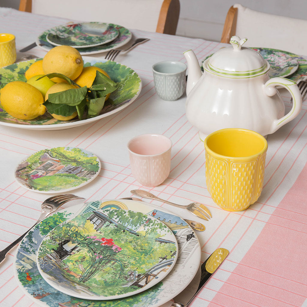 Gien DE PARIS A GIVERNY デザートプレート 4枚セット Set of 4 dessert plates assorted - Paris Giverny – FAÏENCERIE DE