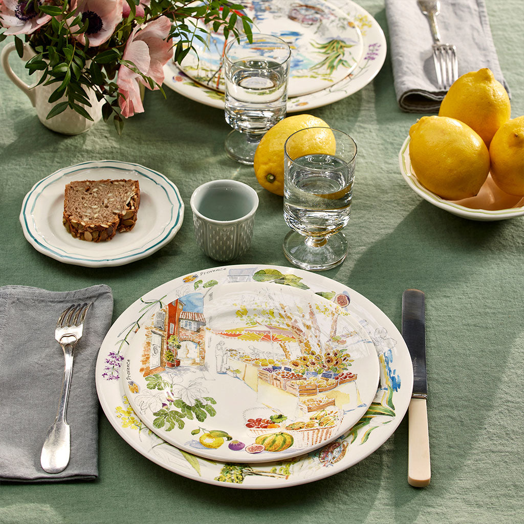 Set of 4 dinner plates - Provence – FAÏENCERIE DE GIEN - AMERICA